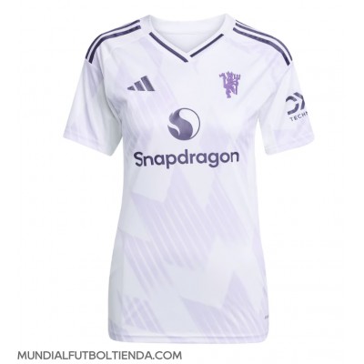 Camiseta Manchester United Mason Mount #7 Segunda Equipación Replica 2025-26 para mujer mangas cortas Camiseta Manchester United Mason Mount #7 Segunda Equipación Replica 2025-26 para mujer mangas cortas